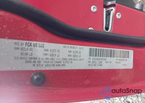 2015 Chrysler 300 300S из США, поврежденный, VIN 2C3CCABG3FH872492